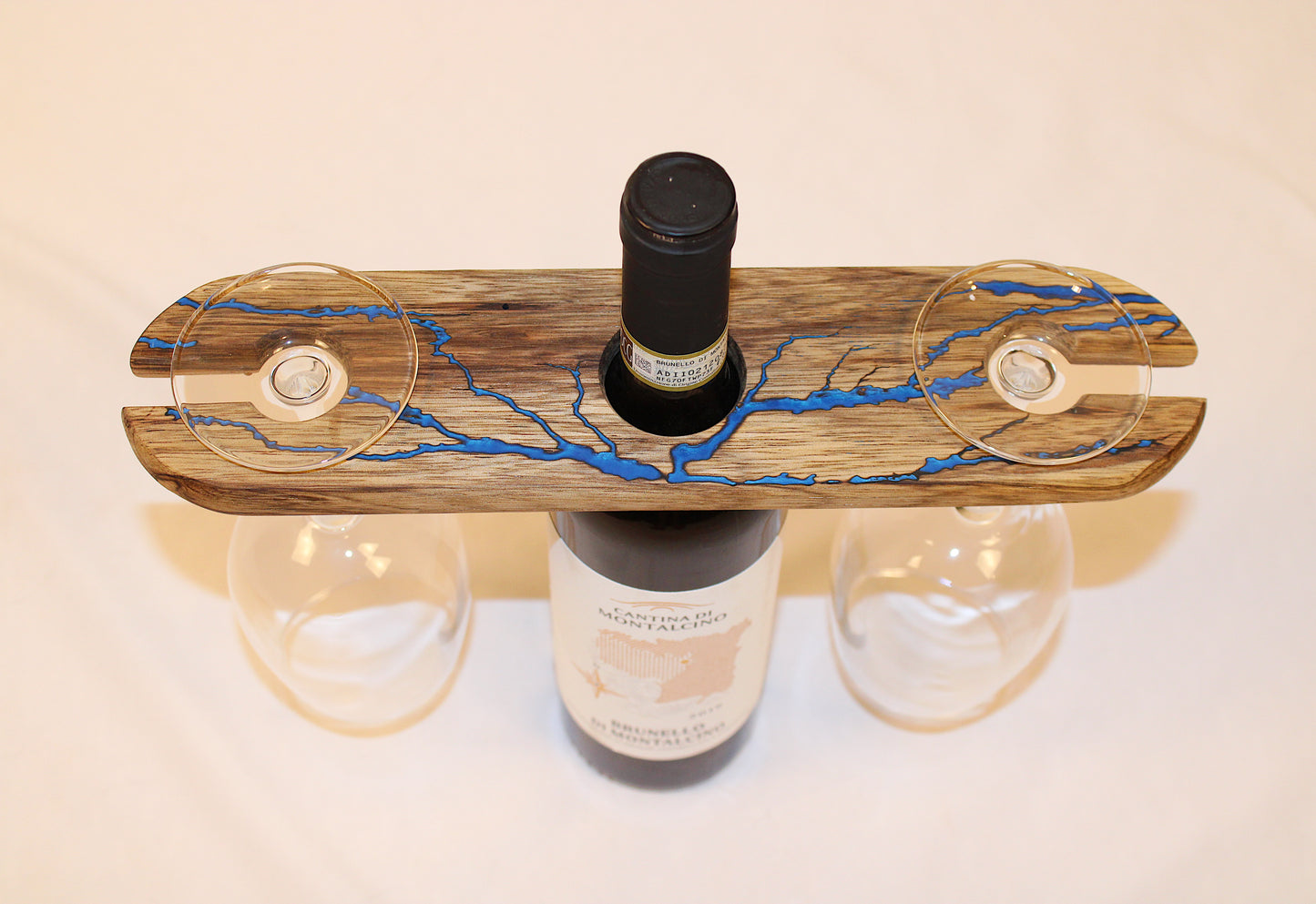 Ambrosia Maple Wine and Glass Holder