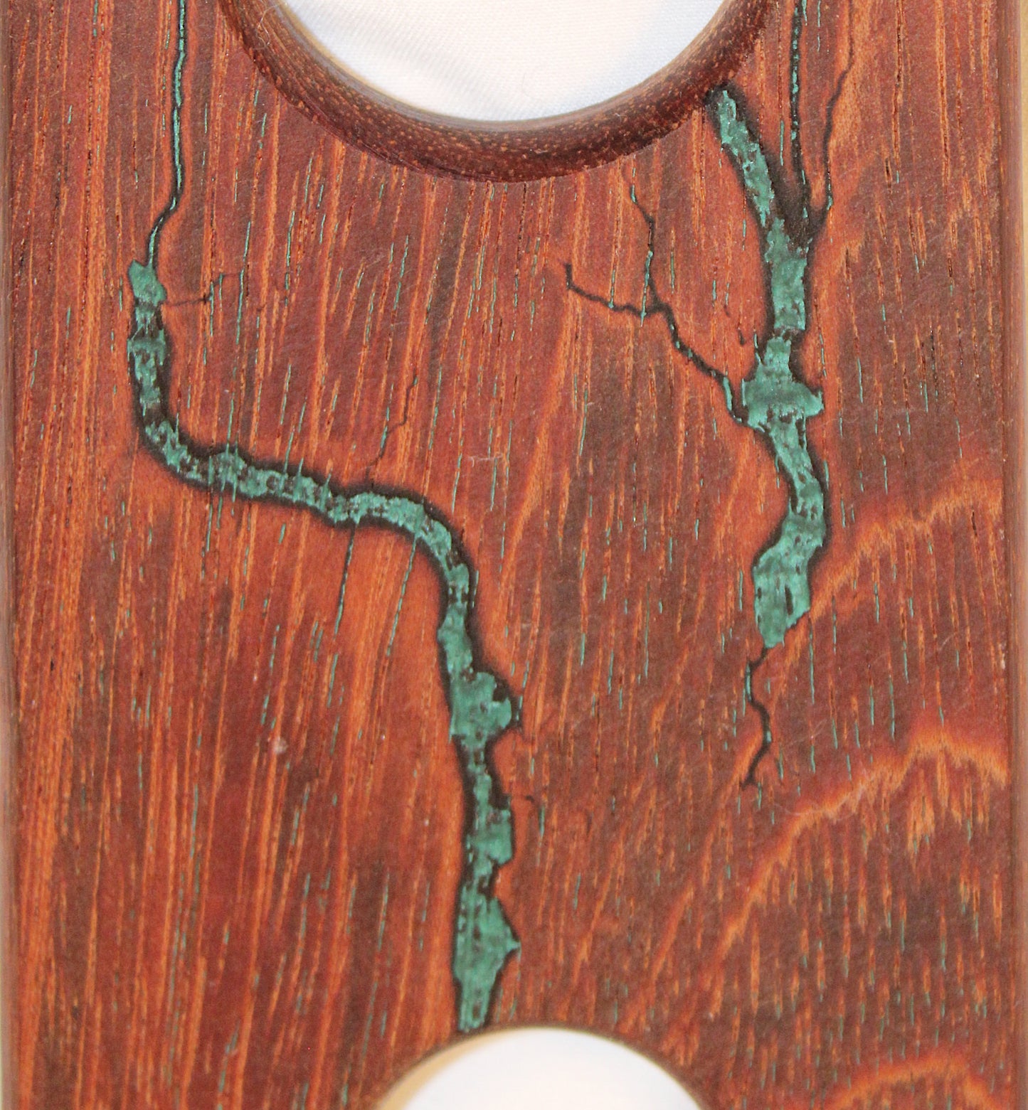 Tiger Wood Wine and Glass Holder