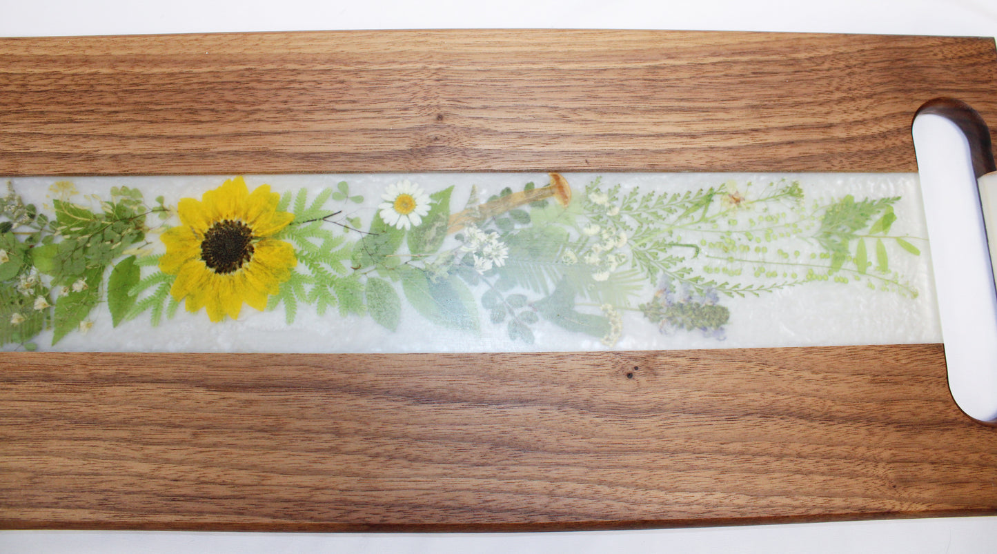 Walnut Botanical Charcuterie Board