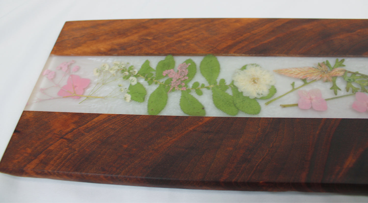 Tiger Wood Botanical Charcuterie Board