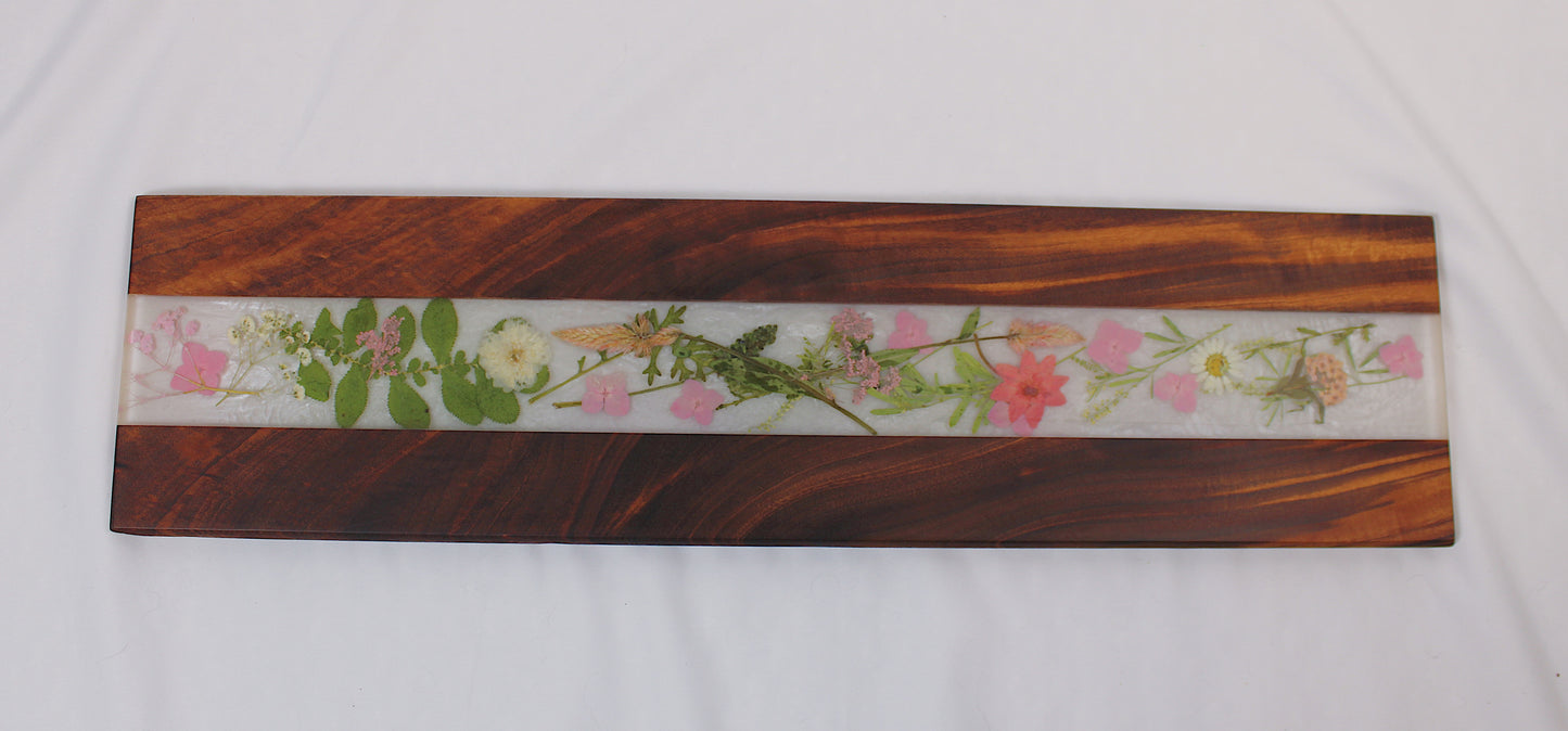 Tiger Wood Botanical Charcuterie Board