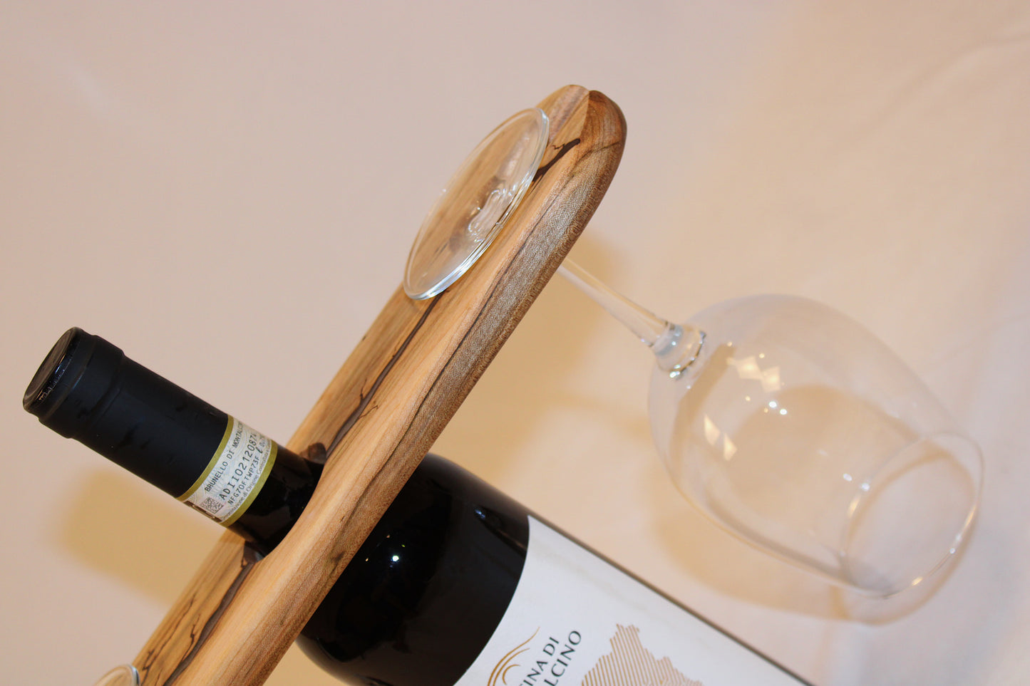 Ambrosia Maple Wine and Glass Holder