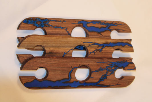 Walnut Wine and Glass Holder
