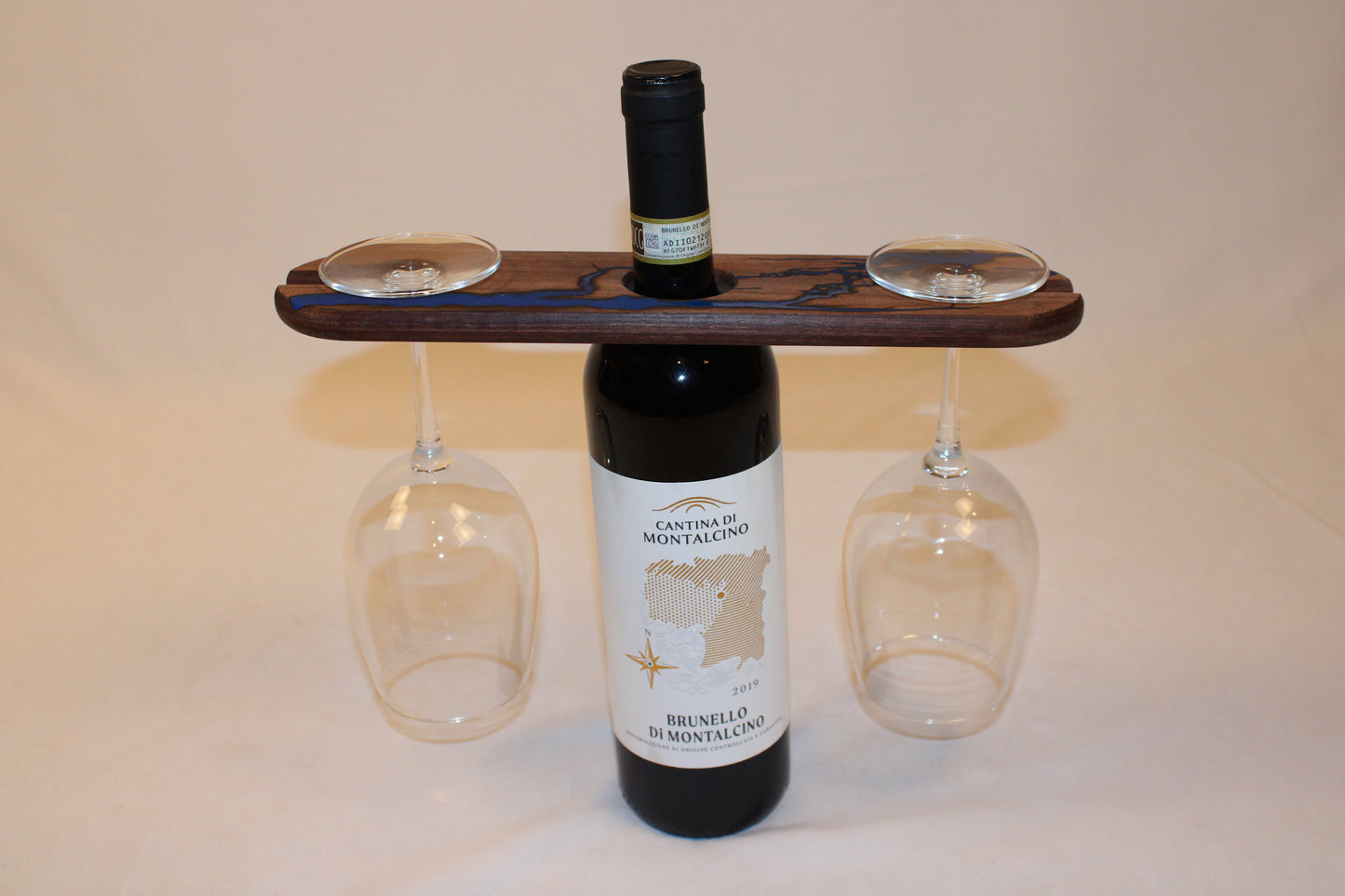 Walnut Wine and Glass Holder